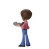 Bob Ross – 6” Scale Action Figure – Toony Classics Bob Ross with Peapod - NECA