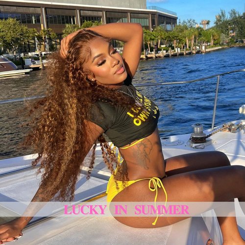 ALHER Water Wave Ombre 3 Bundles 20 22 24 Inch Honey Blonde Highlight Wet and Wavy Bundles Human Hair P4/27 Piano Brown Color Bundles for Black Women Soft Thick 10A 100% Brazilian Virgin Remy Hair