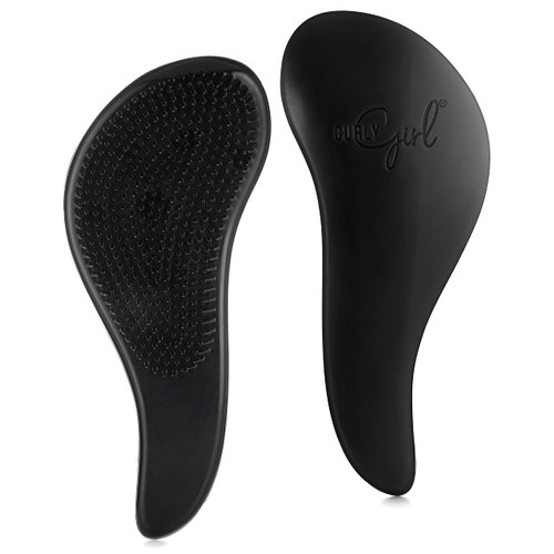 Curly Girl Breeze Thru Detangling Brush | Hair Detangler Hairbrush for Adults & Kids | Gets Rid of Tangles & Knots in Natural, Curly, Straight, Wet or Dry Hair (Black)