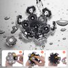 YHAYHO 7 Heads Shaver Replacement Head for Electric Head Shaver 7 Blades 7D Replacement Bald Head Shaver Head Blade 7 Heads Electric Razor Shaver Head(Metallic Color Silver)