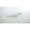 Two small tiny rectangle white pearl hair pin clip barrettes fine hair