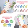 Arqumi Cute Hair Clips for Girl - 20 PCS Lovely Hair Accessories No Slip Metal Snap Pins,Colorful Five-pointed Star Barrettes