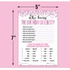 15 Who Knows The Birthday Girl Best Game Cards- for Child or Teen- Fun and Easy Game for Party or Sleepover- Girl Birthday Supplies, Activity, Decorations