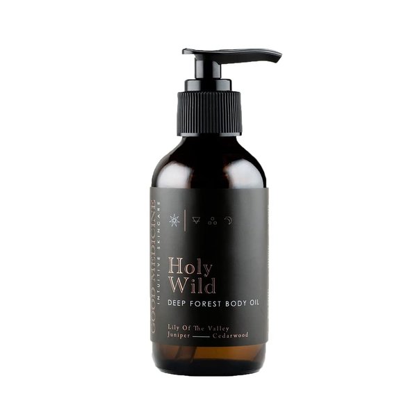 Good Medicine Beauty Lab Holy Wild Deep Forest Body Oil - Nutrient Rich Hydration - Skin Glow - Skincare for Women and Men (4 oz)