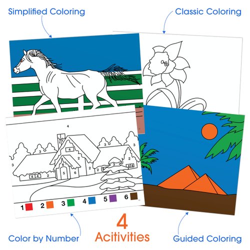 Keeping Busy Coloring Activities for Dementia Patients Art Set | Dementia Activities for Seniors Products for People with Dementia Activities for Elderly with Dementia Products for Elderly Activities