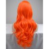 BERON Orange Wig Long Wavy Wig Women Girls Charming Full Wig Long Curly Wig Orange Wigs for Cosplay Party Wig Cap Included
