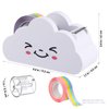 Choisyin Tape Dispenser Cute, Kids Tape Dispenser Desk Clear Tape Dispenser with Rainbow Tape Funny Cloud Packaging Wrapping Tape Dispenser Holder for School Office Stationery Supply Crafts Arts