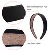 SIQUK 14 Pieces Satin Headbands 1 Inch Non-slip Ribbon Headband Black Hair Headbands DIY Satin Hard Headbands for Women Girls
