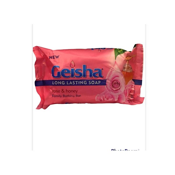 GEISHA LONG LASTING FAMILY BATHING BAR SOAP 225G (ROSE & HONEY)
