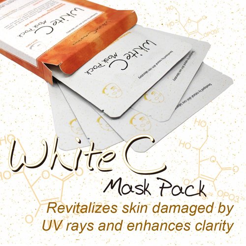 Naisture Premium Facial Sheet Mask -White C 5 Pack Korean Face Mask Skin Care- Hydration Skin Care Sheet Mask for All Skin Type & Home Spa Self Care Gift Masks for Women & Men