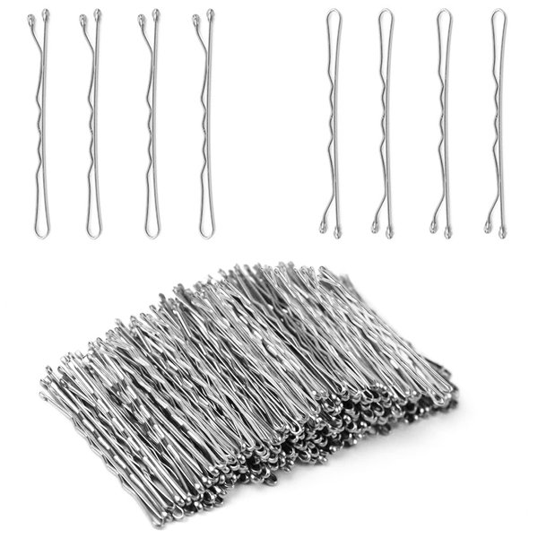 240PCS Silver Bobby Pins Silver Hair Pins for Women Girls Grey Hair Bobby Pins for Styling with Box, 2.2 Inch/5.5cm
