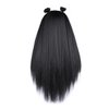 QITAQOTA Long Black Wigs Black Wigs for Women Yaki Wigs None Lace Kinky Straight Wig Synthetic Wigs Hair Replacement Wigs 26 Inch