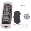 MZCMSL 100pcs Sanding Paper Discs with Metal Nail Drill Bit,25mm Pedicure Sanding Disc Bit for Manicure Pedicure,#240 Grit(Fine)