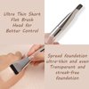 2 Pack Soft Dense Beauty Brush for Liquid Foundation - Thin Foundation Brushes with Strong Fluidity, Ideal for Cosmetic Application and Face Makeup