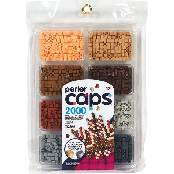 Perler Neutral Colors Caps Bead Tray, 2000pcs