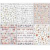Graffiti Fun Nail Art Stickers, Abstract Nail Decals 3D Self-Adhesive Abstract Lady Face Rose Leaf Nail Design Manicure Tips Nail Decoration for Women Girls Kids(6Sheets)