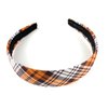 Fashion Accessories Now orange brown white plaid headband 1 1/8 inches wide tartan fabric covered hair band plaid headband classic headband