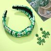 YAHPERN St. Patrick’s Day Headband for Women Green Lucky Shamrock Headband Irish Holiday Wide Top Knot Headband St. Patrick’s Day Outfits Accessories Party Favors Holiday Gifts (St. Patrick's Day 3)