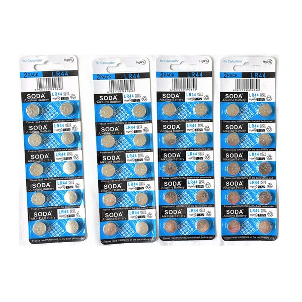 GI LR44 A76 AG13 1.5 Volt Alkaline Button Cell Batteries for Watches Clocks Remotes Games Controllers Toys & Electronic Devices (40)