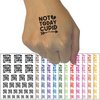 Not Today Cupid Happy Single's Day Valentine's Temporary Tattoo Water Resistant Fake Body Art Set Collection - Hot Pink (One Sheet)
