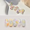 3Sheets Nail Art Stickers Flowers Butterfly 5D Daisy Little Wild Flower Nail Decals for Women Girls Adorable Salon DIY Acrylic Spring Nails Design Supplies (Flower A)