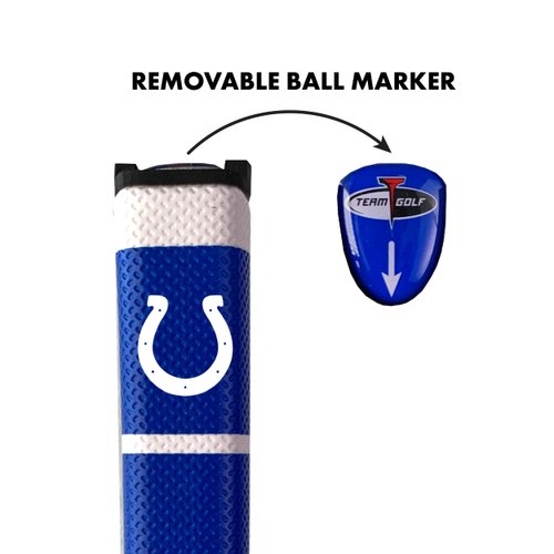 Team Golf NFL Indianapolis Colts Golf Putter Grip Golf Putter Grip with Removable Gel Top Ball Marker, Durable Wide Grip & Easy to Control