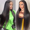 Queen Story 30 inch Lace Front Wig Human Hair Pre Plucked with Baby Hair - 13x4 Straight Lace Front Wigs Human Hair, Glueless Wigs Human Hair 180% Density Human Hair Wigs for Black Women