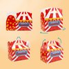 Tytroy 12 Pack Carnival Themed Cardboard Paper Treat Boxes Gable Party Favor Bags Birthday Party Event (12pc)
