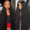 BVLBVL 28Inch Curly Human Hair Wig 200 Density 13x6 HD Lace Frontal Curly Wig Human Hair 12A Lace Front Wigs Human Hair Pre Plucked Wet and Wavy (28 Inch)