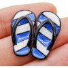 Blue 1/12 Miniature Beach Flip Flops Dollhouse Decoration Accessories, Dollhouse Décor, Dollhouse Accessories, Ornamental