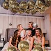 KatchOn, Gold Disco Ball Balloons - Big 22 Inch, Pack of 6 | Metallic 4D Sphere Gold Disco Balloons for Disco Party Decorations | Disco Party Balloons for Disco Decorations | Gold Party Decorations