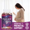 Folic Acid Gummies for Women 785 mcg, Essential Prenatal Vitamins for Mom & Baby, Vegan Folic Acid Supplement Gummy, B9 Chewable Extra Strength Folate for Before During After Pregnancy - 120 Gummies