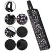 Beautyflier Universal Curling Iron Travel Case, Canvas Heat-Resistant Curling & Flat Iron Holder Travel Case, Hot Curling Iron Holder for Hair Tools Travel Bag or Daily Use (White & Black Flower)