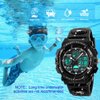 eYotto Kids Sports Watch Waterproof Boys Multi-Function Analog Digital Wristwatch LED Alarm Stopwatch Black
