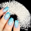 30Sheets Snowflake Nail Art Stickers 3D Christmas Nail Art Supplies White Snowflakes Snowmen Santa Claus Elk Snow Design Shiny Decals Manicure Winter Xmas New Year DIY Nail Decorations Accessories