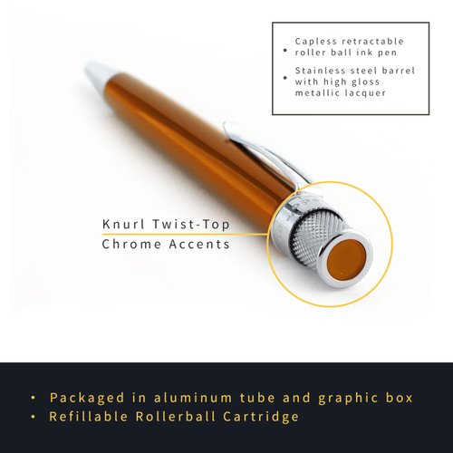 Retro 1951 Tornado Rollerball Pen, Orange (VRR-1302)