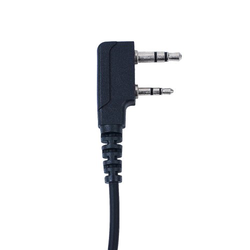 KEYBLU D Shape Earpiece Headset with Big PTT for 2 Pin Walkie Talkie Radio Compatible with Baofeng Kenwood Arcshell V-5R BF-F8HP BF-888S AR-5