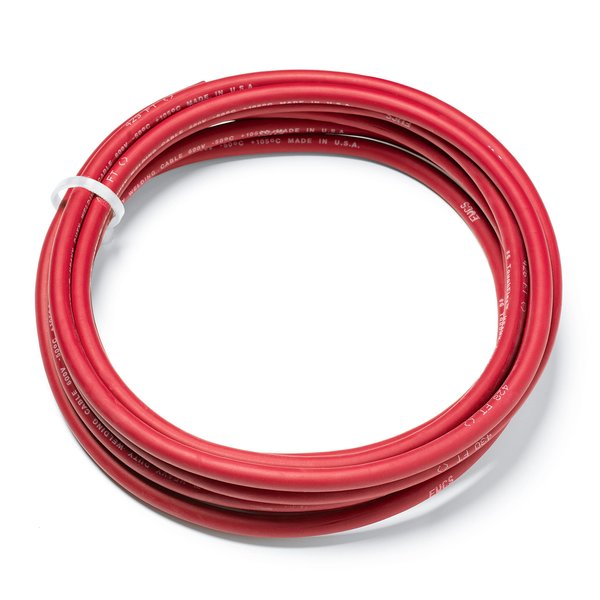 EWCS 6 Gauge Premium Extra Flexible Welding Cable 600 Volt - Red - 15 Feet - Made in The USA