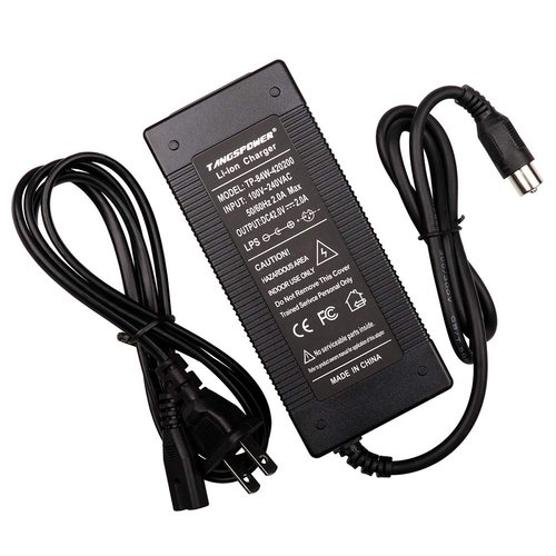 TANGSPOWER 42V Charger Output 2A Input 100-240 VAC for Electric Bike 36V 10S Battery Pack