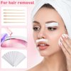 800 Pcs Eyebrows Wax Strips Non Woven Waxing Strips Hair Removal Wax Paper Facial and Body Epilating Strips for Girls Women Men