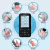CESLIFF Dual Channel TENS EMS Unit 36 Modes Muscle Stimulator, Rechargeable Electric Pulse Massager TENS Machine Function for Lower Back Neck Shoulder Pain Relief with 10 Pads