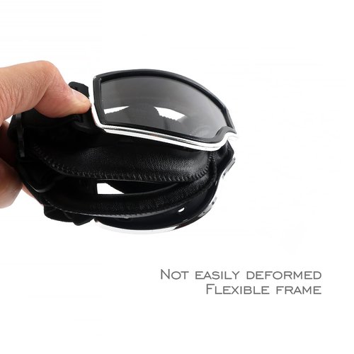 GGBuy Motorcycle Goggles Vintage Anti Fog Pilot Glasses Dustproof ATV Off Road Motorbike Helmet Eyewear Protect for Ridding Motorcross Classes Aviator Goggles