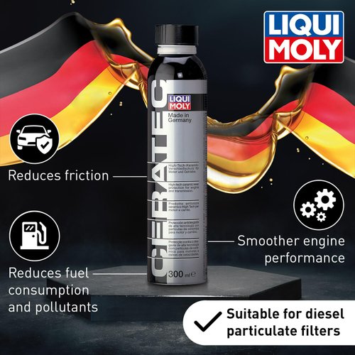 LIQUI MOLY Oil Additive Cera Tec 3721 Ceramic Wear & Tear Protection for Petrol & Diesel Engines Smoother Engine Performance, Less Friction & Lower Fuel Consumption 300 ml