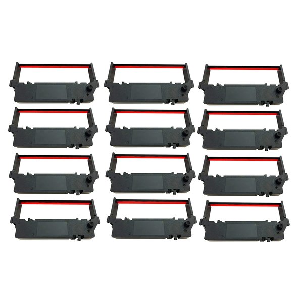 12 PACK SP-700 Ribbon Ink Cartridge Quality BLACK and RED Compatible with STAR Printer RC-700BR, SP700, 712, 742