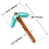 Inflatable Diamond Pickaxe - Mine Pixel Craft - Blow Up Birthday Party Favors - Gift Bags - Pool Parties & Backyard Fun - for Boys & Girls - 6 Pack