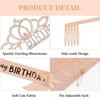 CAVETEE Birthday Crowns for Women Its My Birthday Sash and Crown for Women Birthday Crown Adult Woman Set Birthday Decorations for Party Birthday Gifts (Rose Gold)