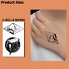 Cerlaza Temporary Tattoos for Men Women, 30 Sheets Small Hand Fake Tattoos for Adult Body Art, Waterproof Tattoo Stickers Space Moon Design on Neck Clavicle Shoulder
