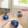 FIDGYB 2PCS Cube Fidget Stress Relief Toy for Adults & Kids, Smooth, Quiet Sensory Toy for Anxiety, Focus & ADHD Idea[Camo+LGB][2PCS]