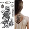 Supperb® Temporary Tattoos - Fish & Lotus (Set of 2)