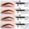 Boobeen Eyebrow Pen Waterproof Eyebrow Pencil Long Lasting Black Eyebrow Filler Pencil with Spoolie Brush, Creates Natural Eye Brows Makeup Effortlessly